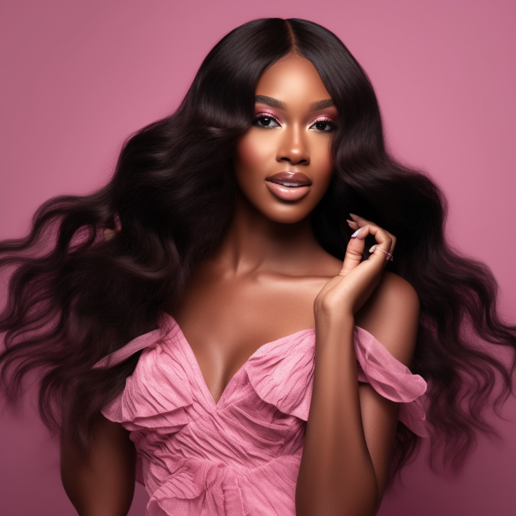 Voluminious closure wig